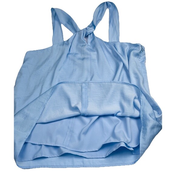 Banana Republic Top Sleeveless Blouse‎ Twist Y Back Wide Strap Blue Large NWT - Picture 5 of 7